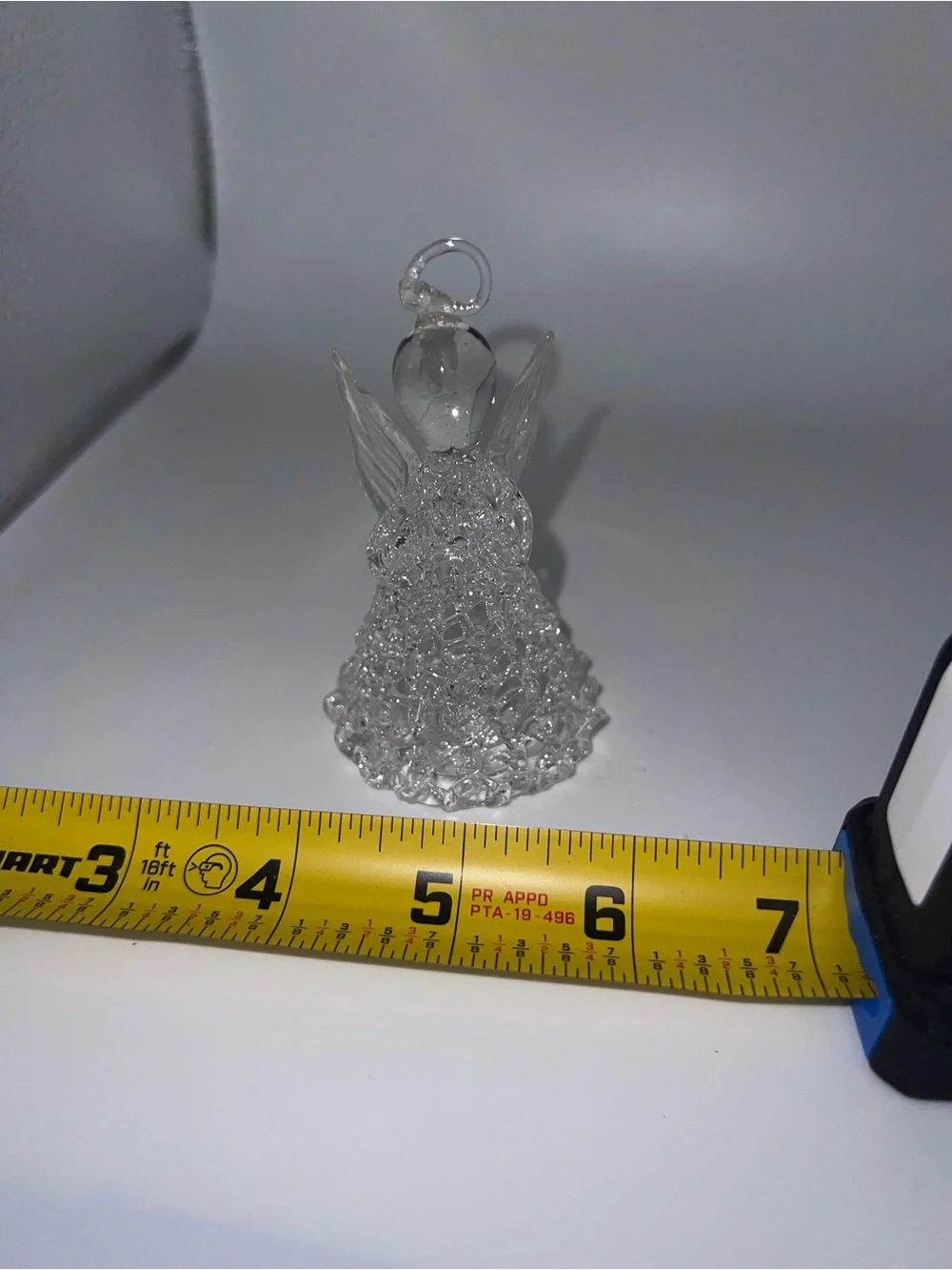 Clear glass angel figurine